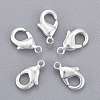 Silver Color Plated Brass Lobster Claw Clasps X-KK-901-S-NF-1