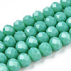 Opaque Solid Color Glass Beads Strands EGLA-A034-P1mm-D31-1