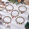 Christmas Theme Alloy Enamel Charms Bracelets BJEW-JB10959-2