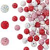 HOBBIESAY 90Pcs 3 Colors Polymer Clay Rhinestone Beads RB-HY0001-02-1