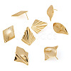 8Pcs 4 Styles Brass Stud Earring Findings EJEW-TA0008-64-1