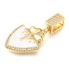 Brass Micro Pave Cubic Zirconia Pendants KK-S049-06G-B-2