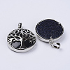 Synthetic Blue Goldstone Pendants G-P350-D10-2