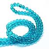 Baking Paint Transparent Glass Round Bead Strands DGLA-Q022-6mm-03-3