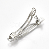 Platinum Plated Iron Hair Barrette Findings X-PJH1015Y-3