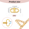 10Pcs Adjustable Zinc Alloy Clip Buckles for Bag Chain Strap FIND-UN0003-76-3