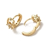 KC Gold Plated Brass Micro Pave Cubic Zirconia Hoop Earring EJEW-L271-01KCG-13-2