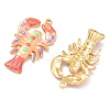304 Stainless Steel Enamel Pendants STAS-Q119-16G-04-2