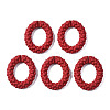 Spray Painted CCB Plastic Linking Rings CCB-Q091-011E-1
