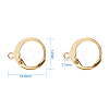 304 Stainless Steel Leverback Earring Findings A-STAS-G081-62G-2