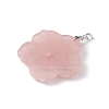 Natural Rose Quartz Big Pendants G-B040-01P-11-4