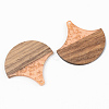 Transparent Resin & Walnut Wood Pendants RESI-S389-046A-B04-2