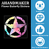 AHADERMAKER 7 Sheets 7 Colors Star Plastic Self Adhesive Car Stickers STIC-GA0001-13-4