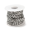 Tarnish Resistant 304 Stainless Steel Flower Link Chains STAS-B041-08P-3