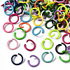 Spray Painted Iron Open Jump Rings X-IFIN-T017-04A-1