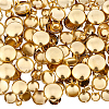 150Pcs 5 Styles Flat Round Brass Four Claw Nail KK-CL0001-03G-7