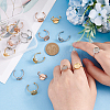18Pcs 3 Style 304 Stainless Steel Open Cuff Ring Findings STAS-UN0044-28-2