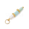Dyed Natural Freshwater Shell Beaded Pendants PALLOY-JF05024-02-5