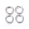 Tarnish Resistant 304 Stainless Steel Open Jump Rings X-STAS-F174-12P-1