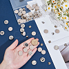 36Pcs Flat Round Cloth Cap Nail Buttons BUTT-CY0001-34C-3