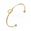 304 Stainless Steel Love Knot Cuff Bangle Making LS-MAK-S073-001G-4