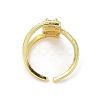 Brass Pave Cubic Zirconia Open Cuff Rings RJEW-M170-01G-3