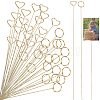 40Pcs 2 Styles Ring & Heart Shaped Steel Wire Name Card Clip Holder AJEW-CN0006-48-1