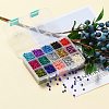 375G 15 Colors Baking Paint K9 Glass Seed Beads SEED-JP0004-03-4mm-5