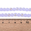 Electroplate Imitation Jade Glass Beads Strands EGLA-Q132-6MM-01B-04-4