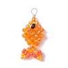 Faceted Glass Pendants PALLOY-MZ00661-01-1