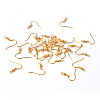 Golden Color Brass Earring Hooks X-EC135Y-NFG-2