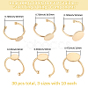 30Pcs 3 Styles Adjustable 304 Stainless Steel Finger Rings Components STAS-BBC0007-95G-2