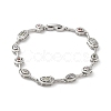 Brass Link Chain Bracelets BJEW-D039-34P-02-1