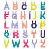 52Pcs 26 Style Rack Plating Spray Painted Alloy 1-Loop/2-Loop Link Pendants FIND-NB0004-34-1
