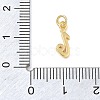Brass Micro Pave Clear Cubic Zirconia Charms KK-D289-66G-I-3
