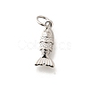 Rack Plating Natural Gemstone Fish Charms KK-L225-013P-1