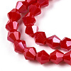 Opaque Solid Color Electroplate Glass Beads Strands EGLA-A039-P6mm-A02-2