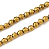 Electroplate Synthetic Non-magnetic Hematite Beads Strands G-A263-B01-03-2
