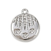 Brass Micro Pave Clear Cubic Zirconia Pendants KK-L238-29P-1