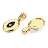 Brass Micro Pave Clear Cubic Zirconia Pendants KK-N227-141A-1