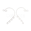 Tarnish Resistant 316 Stainless Steel Ear Cuff Findings STAS-H148-04P-2