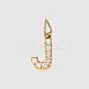 Stainless Steel Cubic Zirconia Pendants with Jump Rings FIND-PW0024-08J-1