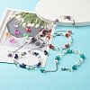 4Pcs Mixed Gemstone Chip Beaded Bracelets Set for Girl Women BJEW-TA00019-2