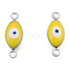 304 Stainless Steel Enamel Connector Charms STAS-N092-179H-1