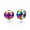 Rack Plating Rainbow Color 304 Stainless Steel Beads STAS-S119-081D-01-3