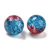Transparent Spray Painting Crackle Glass Beads GLAA-L046-01B-31-2