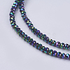 Electroplate Glass Beads Strands GLAA-F078-FP07-3