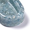 Resin with Natural Aquamarine Chip Stones Ashtray DJEW-F015-03F-2