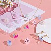 16Pcs Acrylic Umbrella Charms Pendants Acrylic Dangle Charm with Brass Loops for Jewelry Necklace Earring Making Handmade JX313A-5