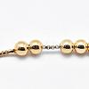Brass Bead Chain Necklace Making NJEW-F151-01G-4